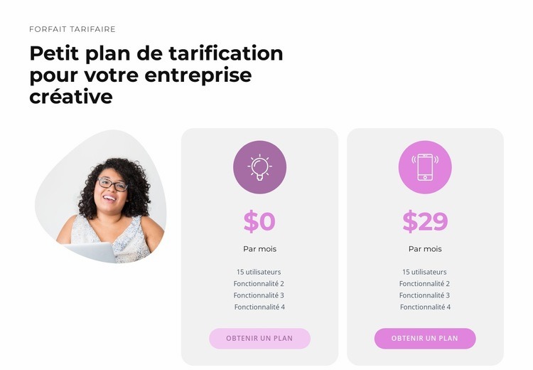 Petit prix Conception de site Web