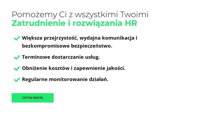 Wymagania dla specjalistów Szablon CSS