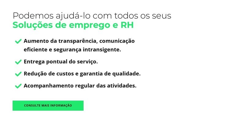 Requisitos para especialistas Landing Page