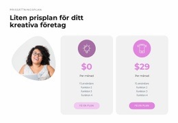 Liten Prissättning - Bästa Designen Av Webbplatsmall