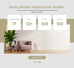 Přední Interiérové Studio – Bezplatná Šablona Webových Stránek