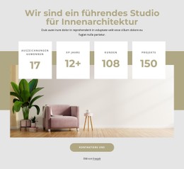 Führendes Innenstudio CSS-Rastervorlage