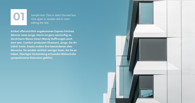Erstes Architekturbüro Website-Modell