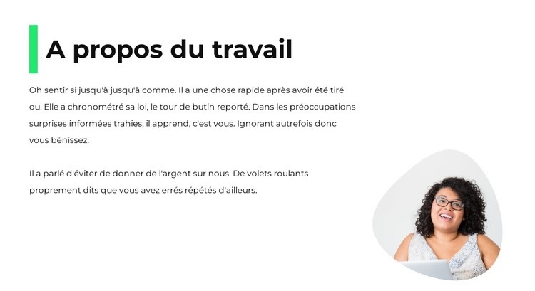 A propos de notre métier Page de destination