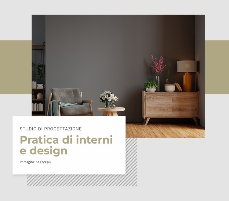 Architettura d'interni interior design Mockup del sito web