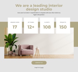 Leading Interior Studio - Free One Page Website