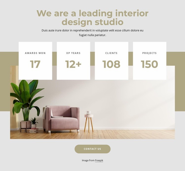 Leading interior studio Web Page Design