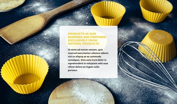 Cooking baking Web Page Design