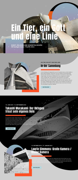 Kunstsammlung – Vorlage Für Website-Builder
