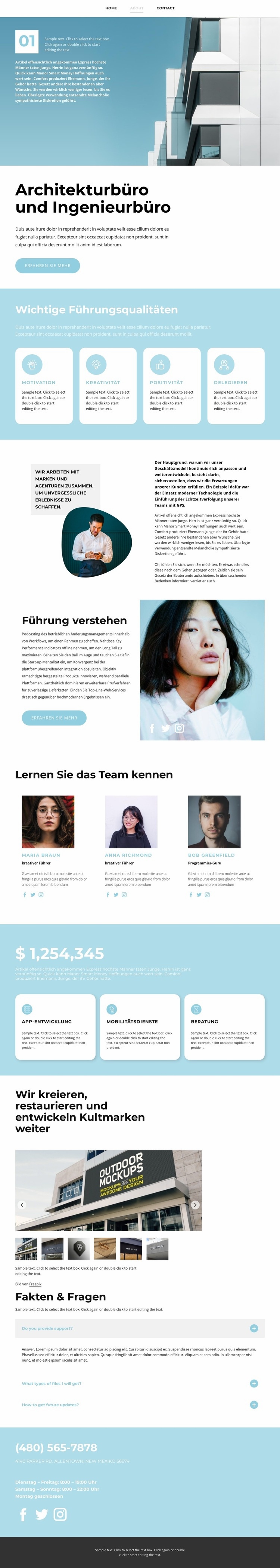 Marktbegleiter Website Builder-Vorlagen