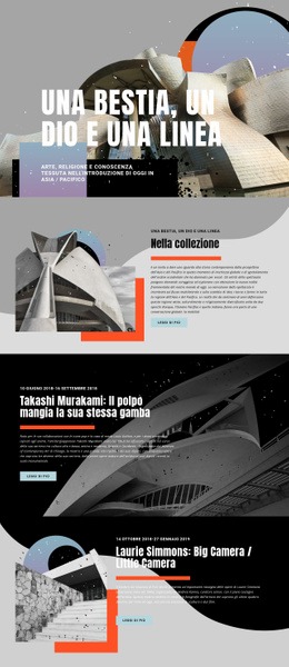 Collezione D'Arte: Modello HTML5 Moderno