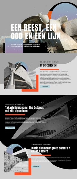 Kunstcollectie - Persoonlijk Websitesjabloon