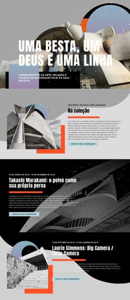 Coleção De Arte - Construtor De Sites Moderno