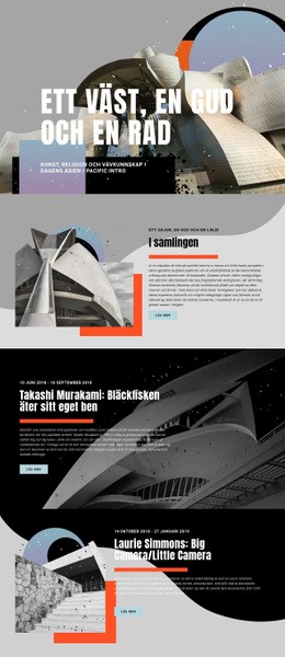 Konstsamling - Mall För Webbplatsbyggare