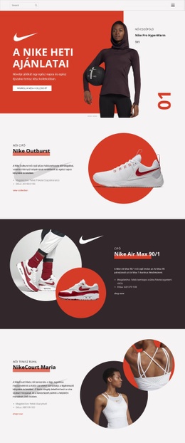 Nike Kedvencek - HTML-Sablon Letöltése
