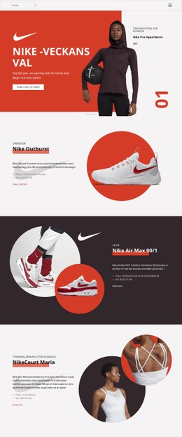 Nike Favoriter - Nedladdning Av HTML-Mall