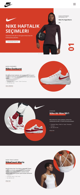 Nike Favoriler - HTML Sayfası Şablonu