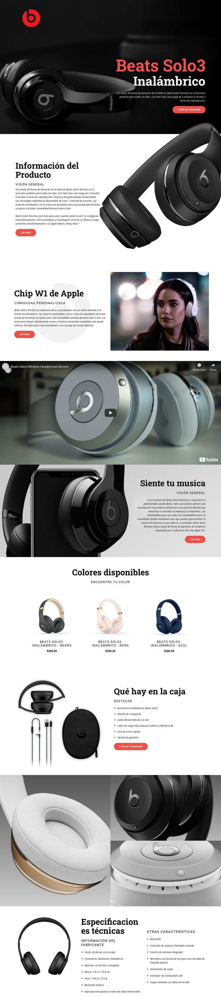 Excelente calidad de música Diseño de páginas web