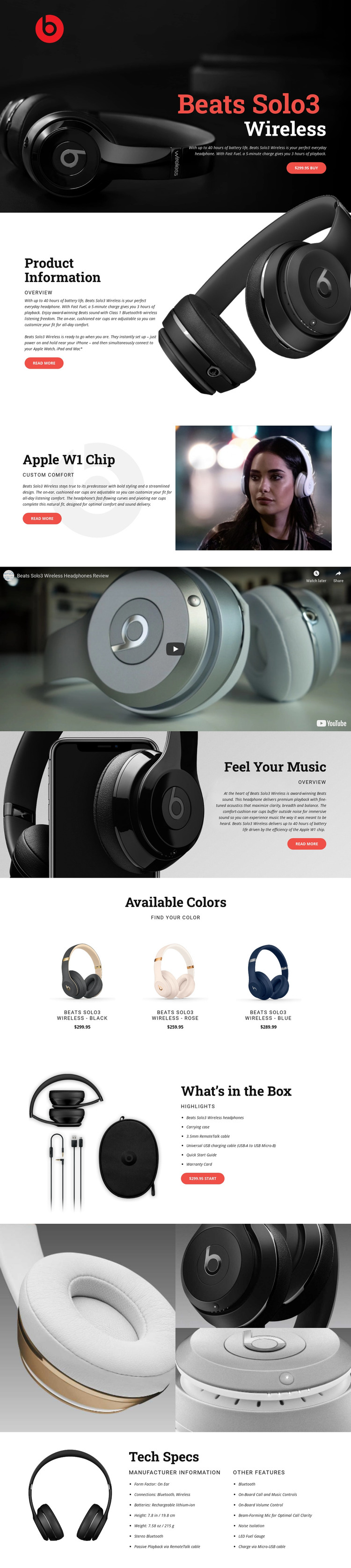 Outstanding quality of music Homepage Design