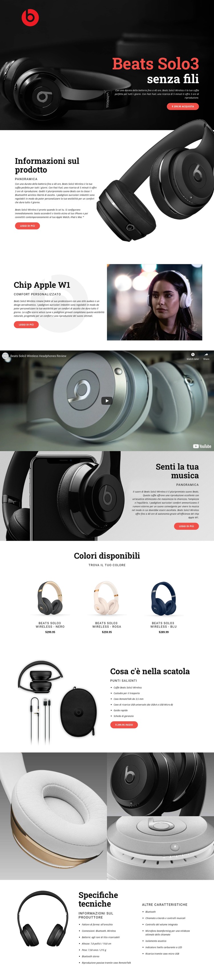 Eccezionale qualità della musica Modello CSS