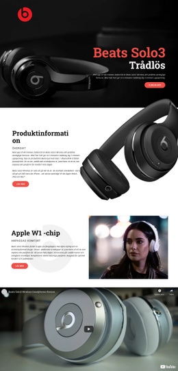 Enastående Musikkvalitet - HTML-Sidmall