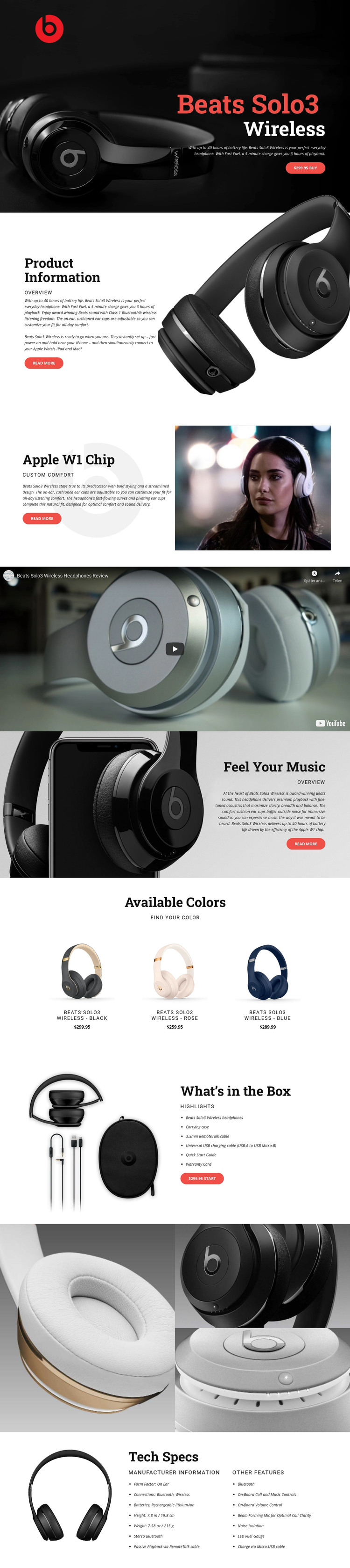 Outstanding quality of music Web Design