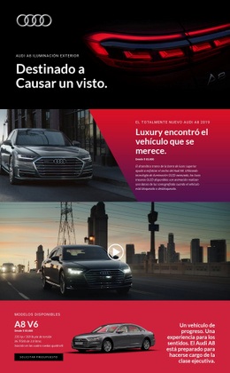 Impresionante Diseño Web Para Coches De Lujo Audi
