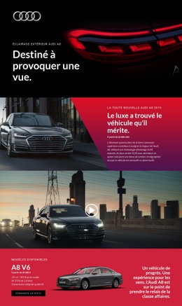 Voitures De Luxe Audi - Page De Destination Professionnelle Personnalisable
