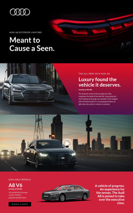 Audi luxury cars HTML Templates