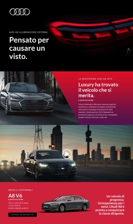 Audi Auto Di Lusso Modelli Html5 Responsive Gratuiti