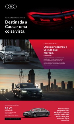 Carros De Luxo Audi - HTML Website Builder