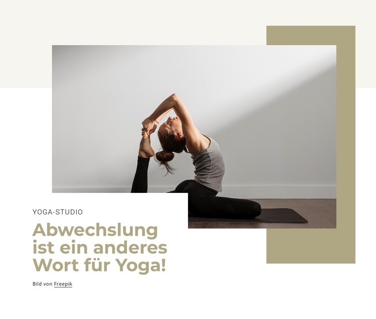 Welt des Yogas Eine Seitenvorlage