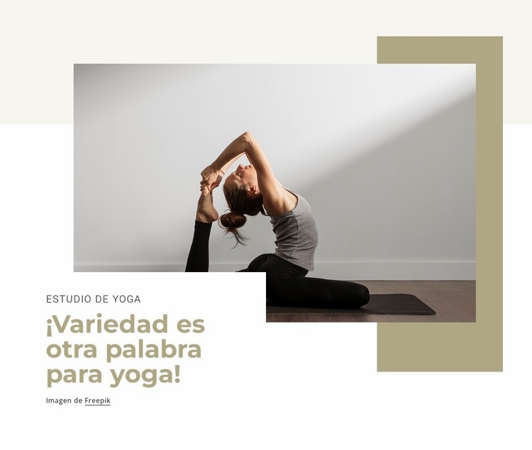 mundo del yoga Diseño de páginas web