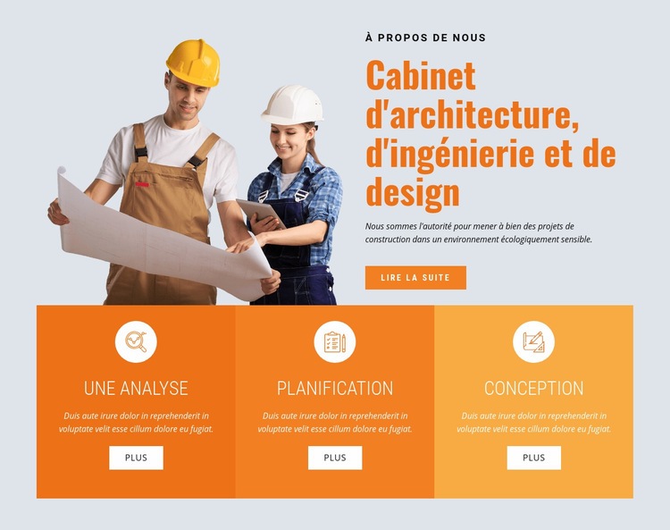 Entreprise leader dans le bâtiment Modèles de constructeur de sites Web