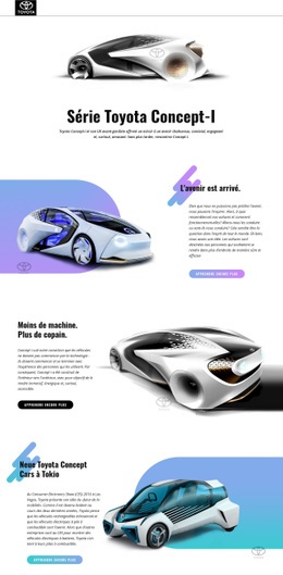 Superbe Page De Destination Pour Voitures Innovantes Avancées