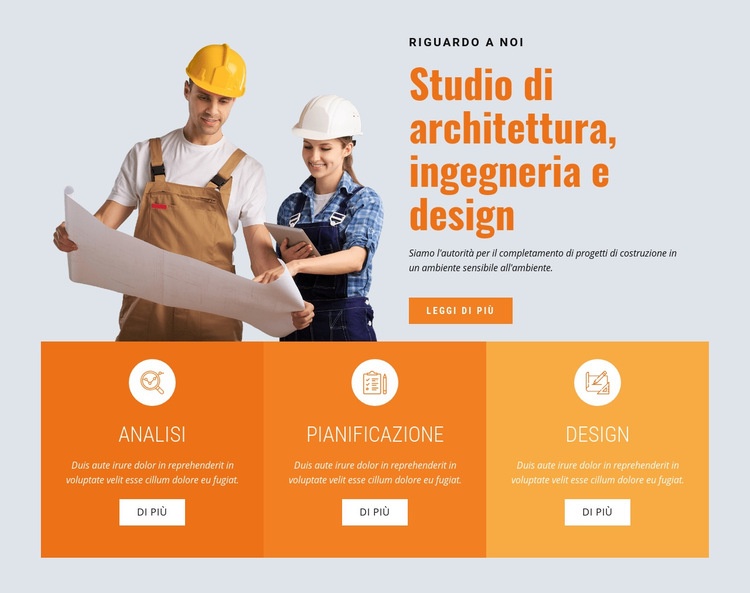 Azienda leader nel settore dell'edilizia Modelli di Website Builder