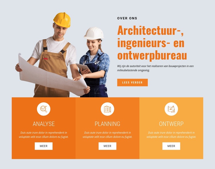 Toonaangevend bouwbedrijf Website Builder-sjablonen