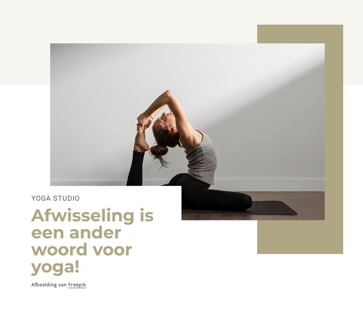Wereld van yoga Website ontwerp