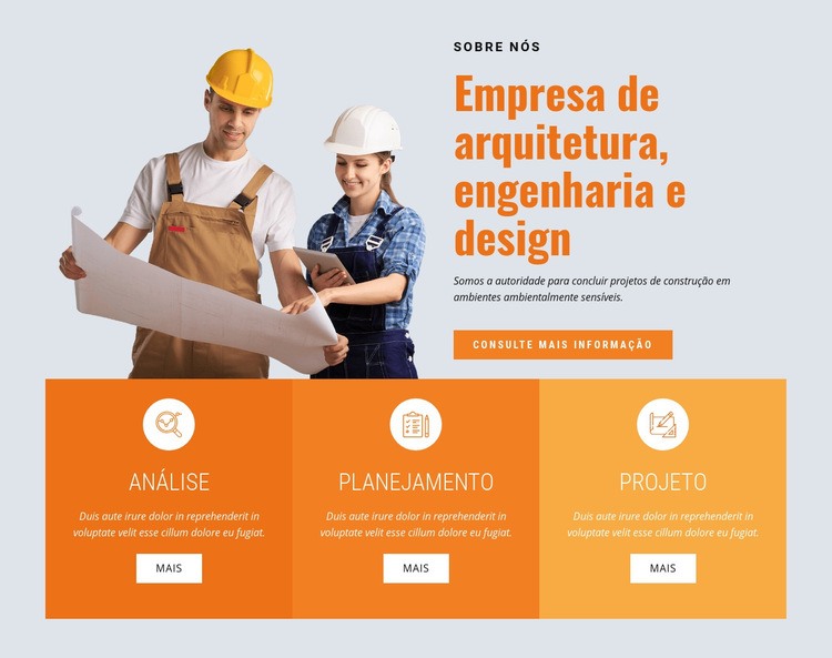 Empresa líder em construção Modelo HTML5