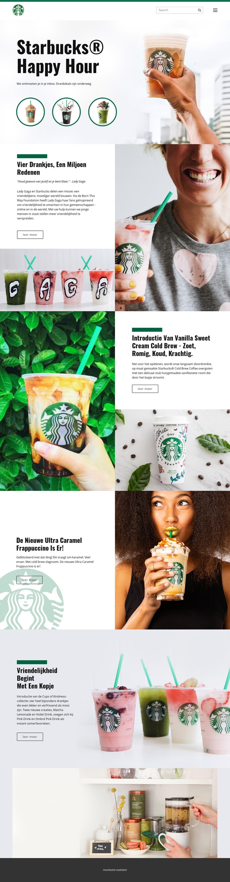 Starbucks koffie CSS-sjabloon