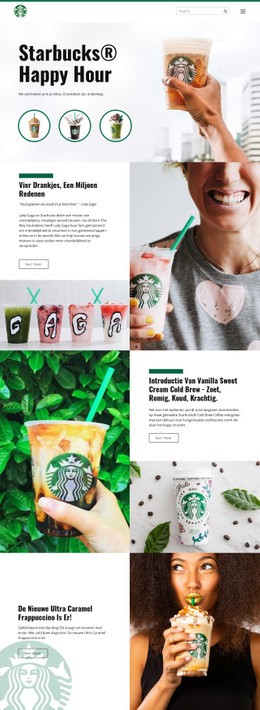 Starbucks Koffie - Responsieve HTML5-Sjabloon