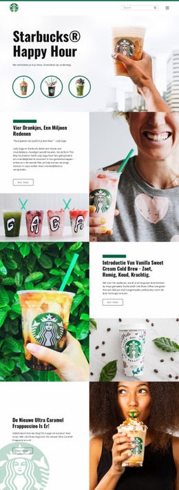 Starbucks Koffie - Sjabloon Voor Één Pagina