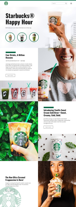 Bootstrap HTML For Starbucks Coffee