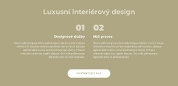 Luxusní Design Interiéru – Bezplatná Šablona Webových Stránek