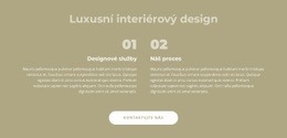 Luxusní Design Interiéru Šablona Webu HTML CSS