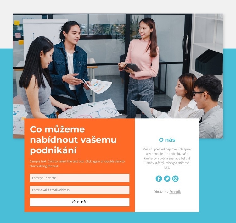 Design s kontaktním formulářem Šablona CSS