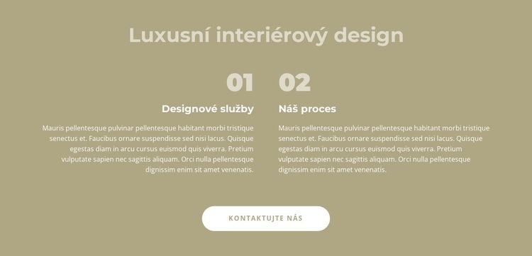 Luxusní design interiéru Šablona CSS