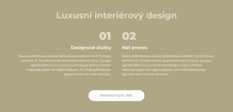 Luxusní design interiéru Šablona HTML