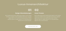 Luxus-Innenarchitektur CSS-Vorlage