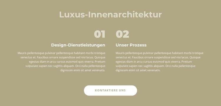 Luxus-Innenarchitektur CSS-Vorlage
